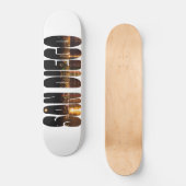 Simple Black Gold City Skyline Souvenir San Diego Persoonlijk Skateboard (Voorkant)