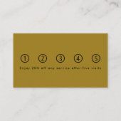Simple Black & Gold Foil-effect Loyalty-kaart Klantenkaartje (Achterkant)