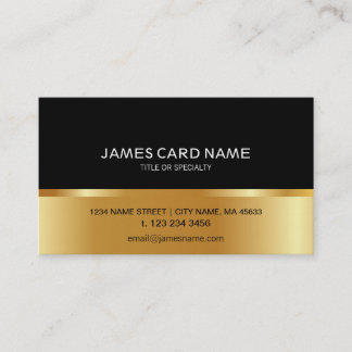 Simple Black Golden visitekaartje