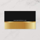 Simple Black Golden visitekaartje (Achterkant)