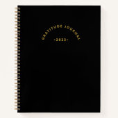 Simple Black Gratitude Journal Notitieboek (Voorkant)