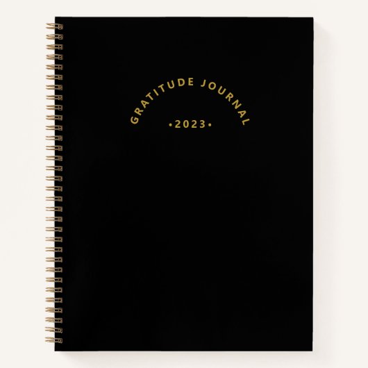 Simple Black Gratitude Journal Notitieboek (Voorkant)
