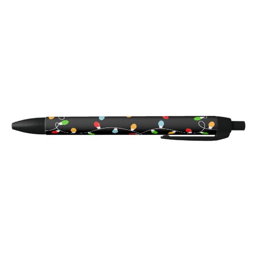 Simple Black Green Red Christmas Lights Zwarte Inkt Pen (Bodem)