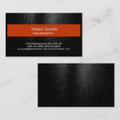 Simple Black Grey Oranje Stripe Visitekaartje (Voorkant / Achterkant)