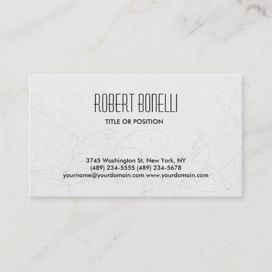 Simple Black Grey Pattern Background Visitekaartje (Voorkant)