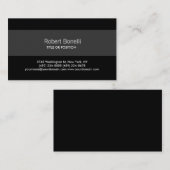 Simple Black Grey Stripe Visitekaartje (Voorkant / Achterkant)