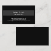 Simple Black Grey Stripe Visitekaartje (Voorkant / Achterkant)