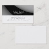 Simple Black Grey White Plain Visitekaartje (Voorkant / Achterkant)