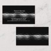 Simple Black Grey White Plain Visitekaartje (Voorkant / Achterkant)