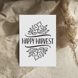 Simple Black Herfst Happy Harvest-Thanksgiving