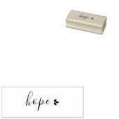 Simple Black Hope met bladeren Rubberstempel (Gestempeld)