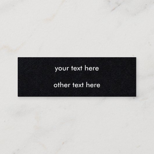 Simple Black Instagram Mini Visitekaartje (Achterkant)