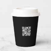 Simple Black Minimalist Business logo QR code Papieren Bekers (Achterkant)