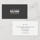 Simple Black Modern Entrepreneur Hip minimalist Visitekaartje (Voorkant / Achterkant)