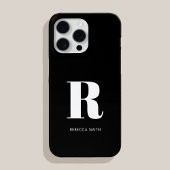 Simple Black Modern Monogram iPhone Hoesje
