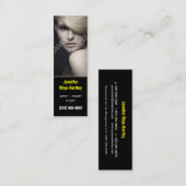 Simple Black Panel Headshot Mini Visitekaartje (Voorkant / Achterkant)