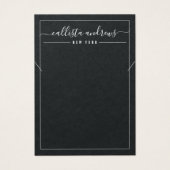 Simple Black Paper Cursive Ketting Display Kaart (Voorkant)