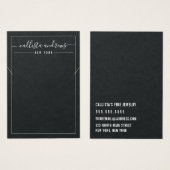 Simple Black Paper Cursive Ketting Display Kaart (Voorkant /achterkant)