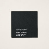 Simple Black Paper Cursive Ketting Display Kaart (Achterkant)