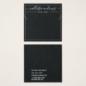 Simple Black Paper Cursive Ketting Display Kaart (Voorkant /achterkant)
