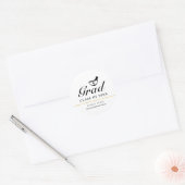 Simple Black Phanarcy afstuderen Ronde Sticker (Envelop)