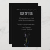 Simple Black Roses Gothic  Kaart (Voorkant / Achterkant)