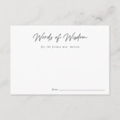 Simple Black Script Vrijgezellenfeest Advice Kaart (Voorkant)