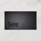 Simple Black Swim Instructor Visitekaartje (Voorkant)