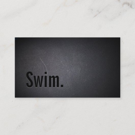 Simple Black Swim Instructor Visitekaartje (Voorkant)