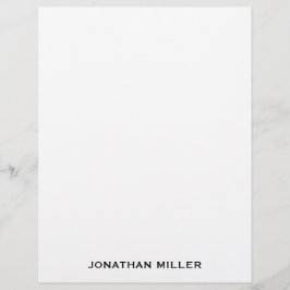 Simple Black Typographic Name Stationery Briefhoofd