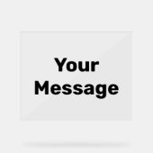 Simple Black Uw bericht tekst toevoegen Sjabloon Acryl Bord (Voorkant)