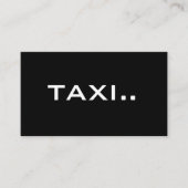 Simple Black Visitekaartje White Text - TAXI (Voorkant)