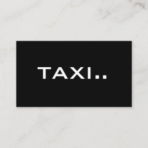 Simple Black Visitekaartje White Text - TAXI
