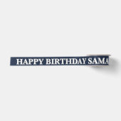Simple Black & White Birthday Wish Satijnen Lint (Voorkant)