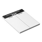 Simple Black White Bunco Dice Table Tally Notitieblok (Schuin)