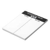 Simple Black White Bunco Dice Table Tally Notitieblok (Linkerzijde)