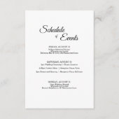 Simple Black White Calligraphy Weddenschap Schedul Informatiekaartje (Voorkant)