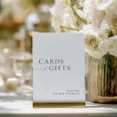 Simple Black & White Cards & Gifts Wedding Sign Kaart