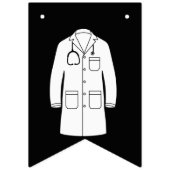 Simple Black White Coat Ceremony Party Vlaggetjes (Eerste vlag)