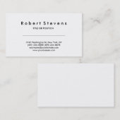 Simple Black White Consultant Visitekaartje (Voorkant / Achterkant)