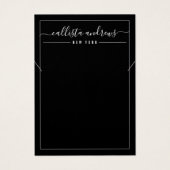 Simple Black White Cursive Ketting Display Kaart (Voorkant)