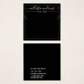 Simple Black White Cursive Ketting Display Kaart (Voorkant /achterkant)