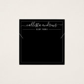 Simple Black White Cursive Ketting Display Kaart (Voorkant)