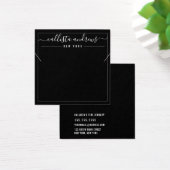 Simple Black White Cursive Ketting Display Kaart (Bureau)