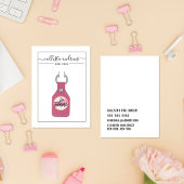 Simple Black White Cursive Sleutelhanger Display K Visitekaartje