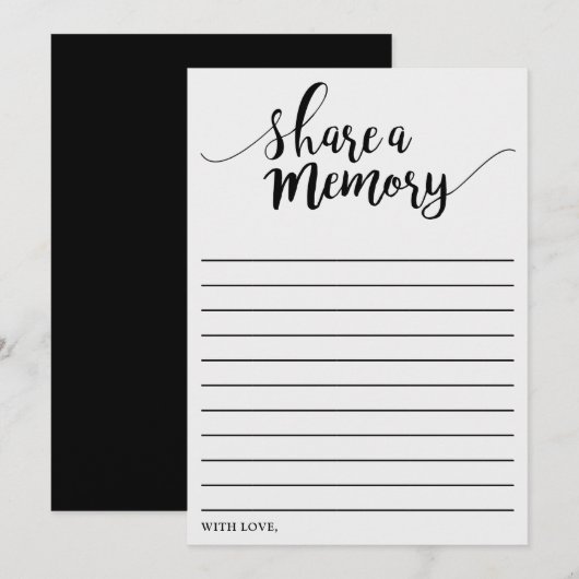 Simple Black & White Deel een Memory Kaart (Voorkant / Achterkant)