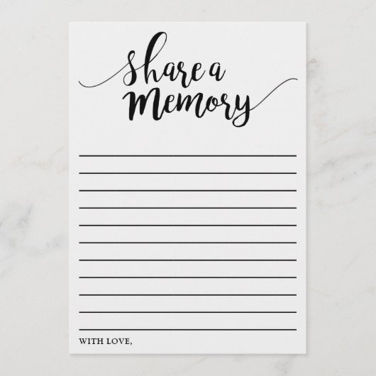 Simple Black & White Deel een Memory Kaart (Voorkant)