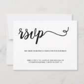 Simple Black White Digital Message RSVP Aankondiging (Voorkant)