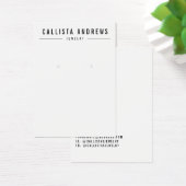 Simple Black White Earring Display Kaart (Bureau)