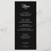 Simple Black & White Elegant Minimalist Wedding Menu (Voorkant)